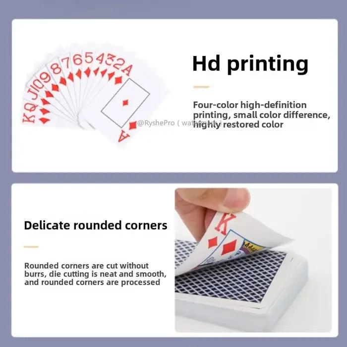 Cartes à jouer pour poker, index standard, revêtement plastique, pour Blackjack wald chre Canasta, de qualité casino, bleu et rouge