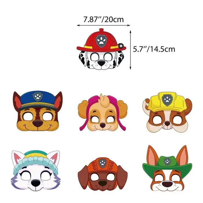 12 pièces Paw Patrol fête d'anniversaire masques jouet chiot patrouille enfants Costume