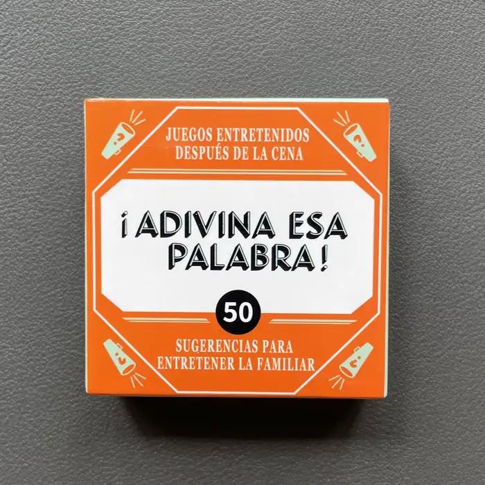 Mini jeu de cartes 'I Adivina Esta Palabra' - Jeu de société espagnol populaire avec 50