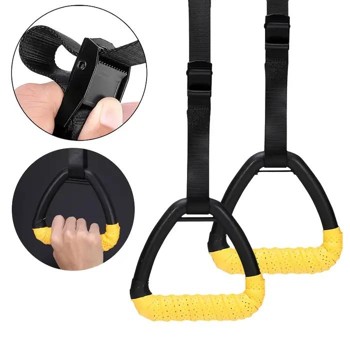 Ensemble d'anneaux de gymnastique avec sangles réglables de 1/2/3/4/5m pour l'entraînement au Suspension