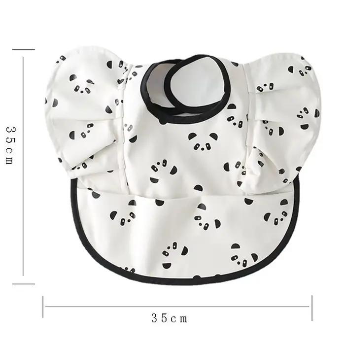 Nordique bavoirs bébé imperméable à manches courtes avec poche alimentation bavoir