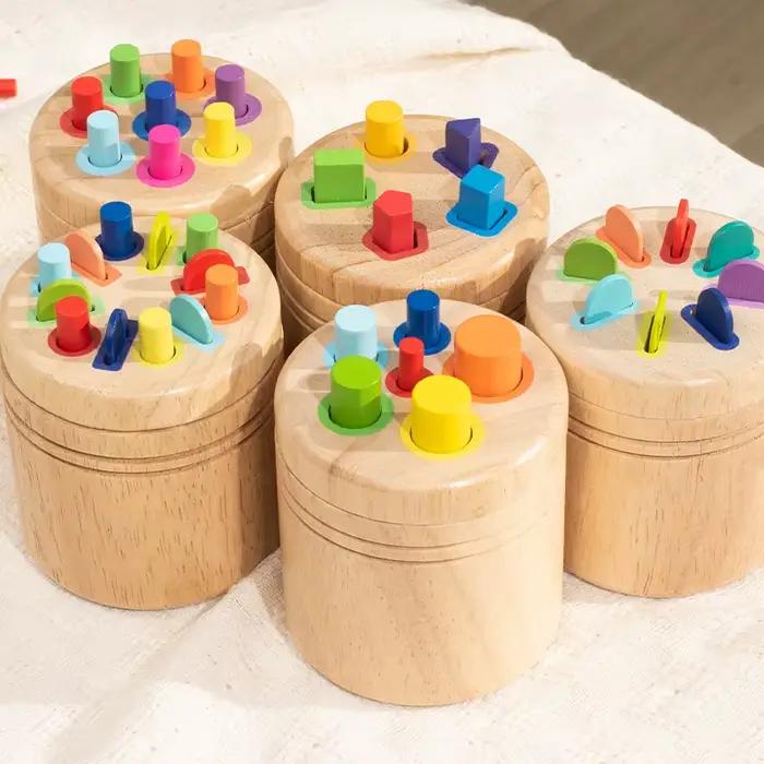 Jouets Montessori en bois pour trier les couleurs