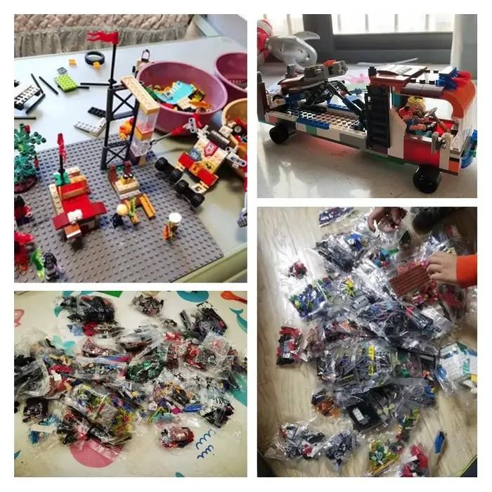 Pièces blocs de construction ville bricolage briques créatives jouets en vrac modèle aléatoire