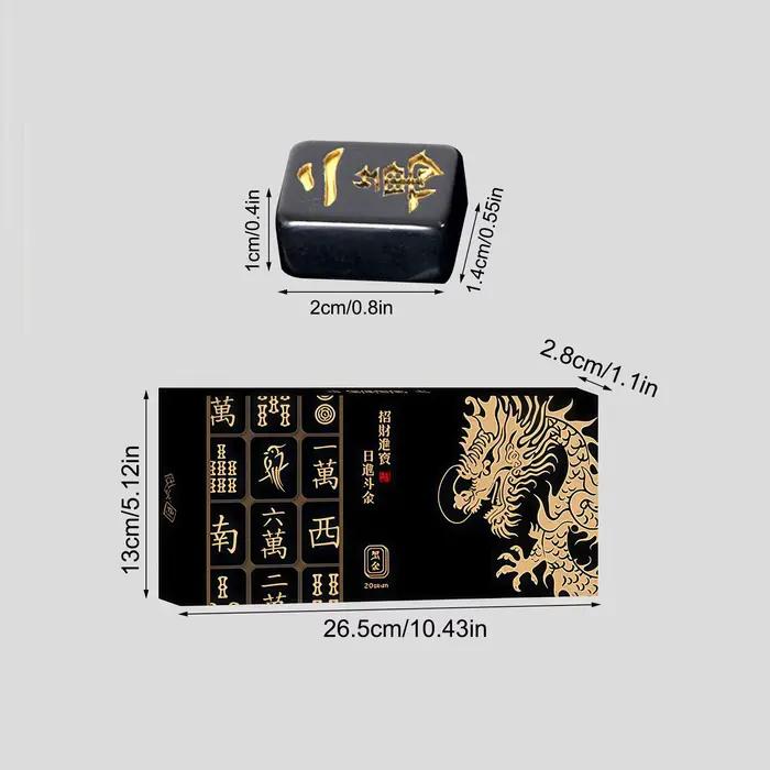 Jeu de Mahjong portable de 144 pièces