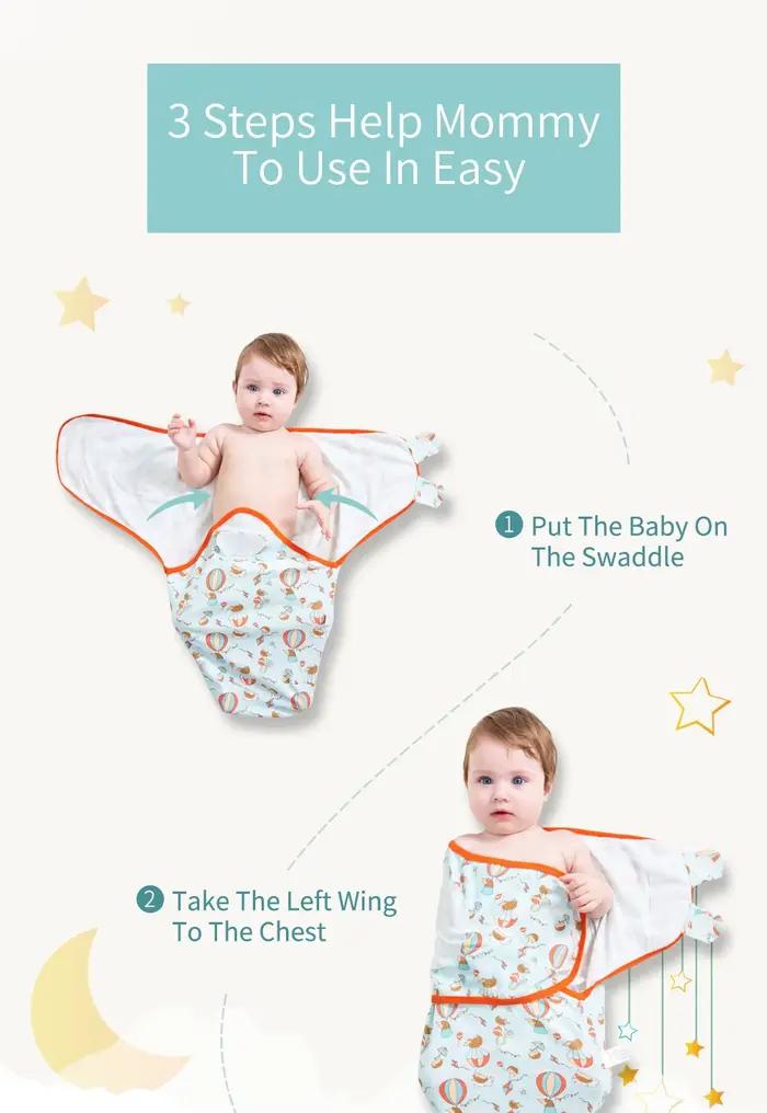 Insular 2 pièces/ensemble cocon nouveau-nés infantile coton tricot bébé emmaillotage couvertures pour 0-7 mois