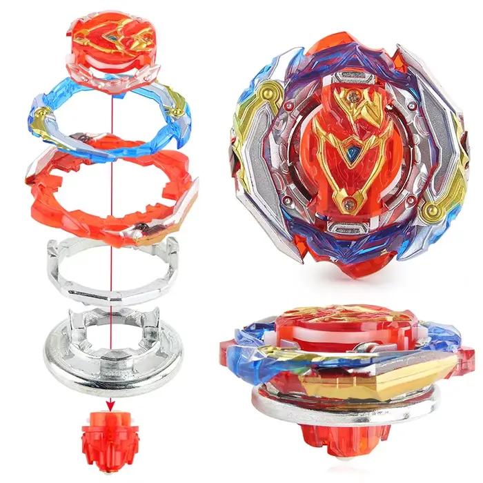Jouet gyroscopique Burst Bey pour garçons haut de combat en métal jeu de combat jouets à lames argent blanc bleu ciel bleu profond occasions spéciales