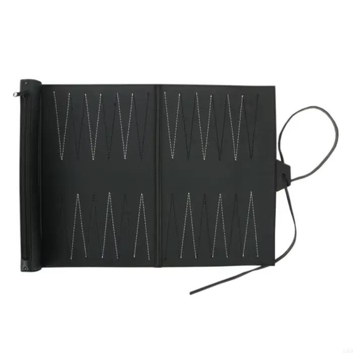 Jeu de backgammon pliable en PU pour familles et amis, idéal pour voyages, pique-niques et rassemblements, améliore l'interaction et la communication, convient aux joueurs de tous âges, adapté aux intérieurs et extérieurs