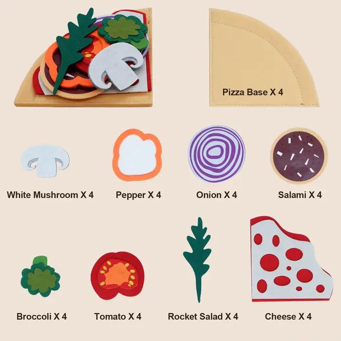Jouets de Pizza en feutre de cuisine pour enfants