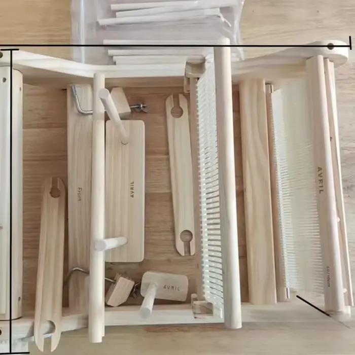 Tisser de tissage multifonctionnel en bois