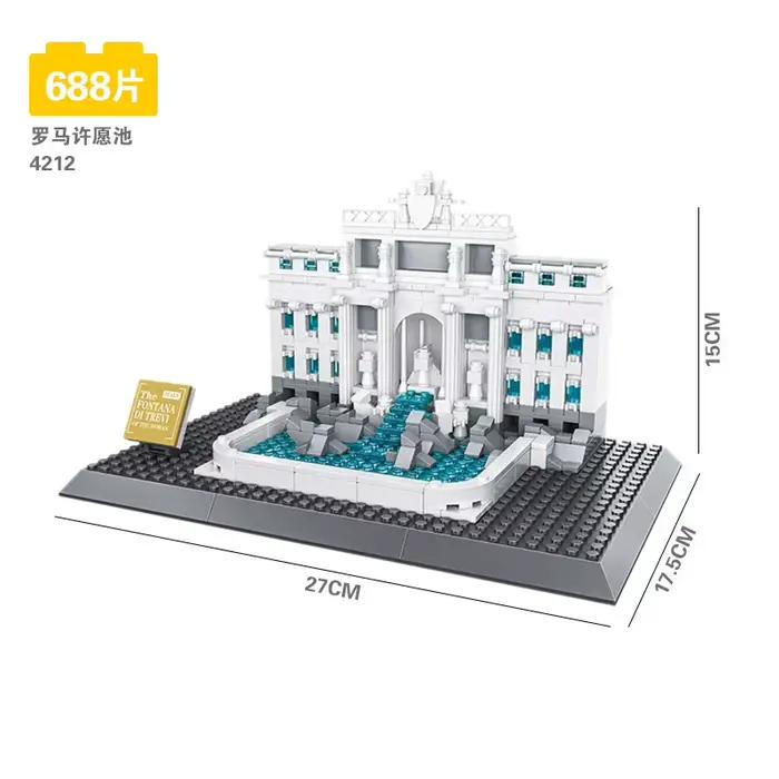 WANGE Creative World Famous Building Blocks Architecture Structure City Temple Big Ben Model Bricks Toys for Boys Adult Gifts