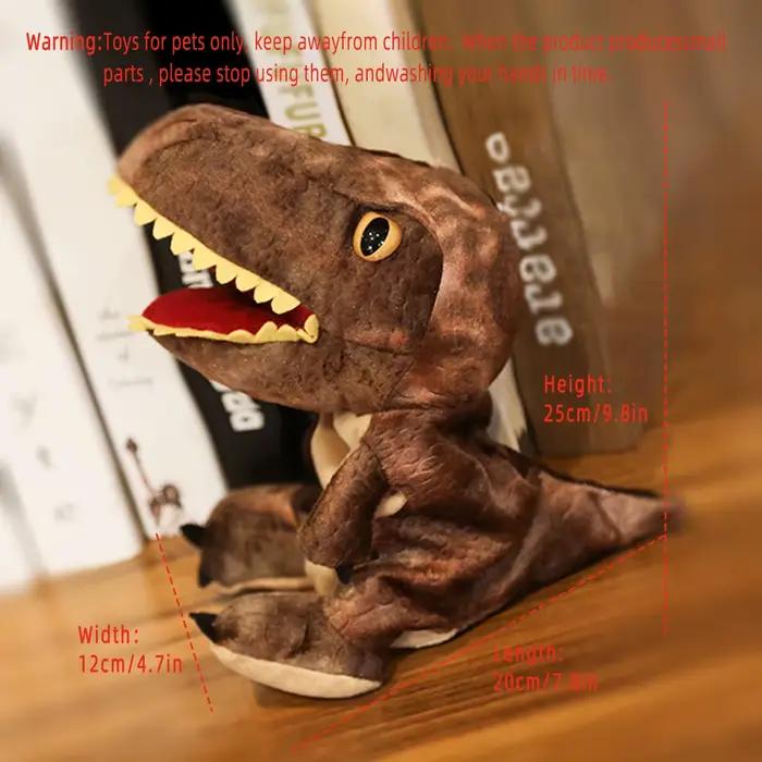 Marionnette à main de dinosaure en peluche pour animal de compagnie