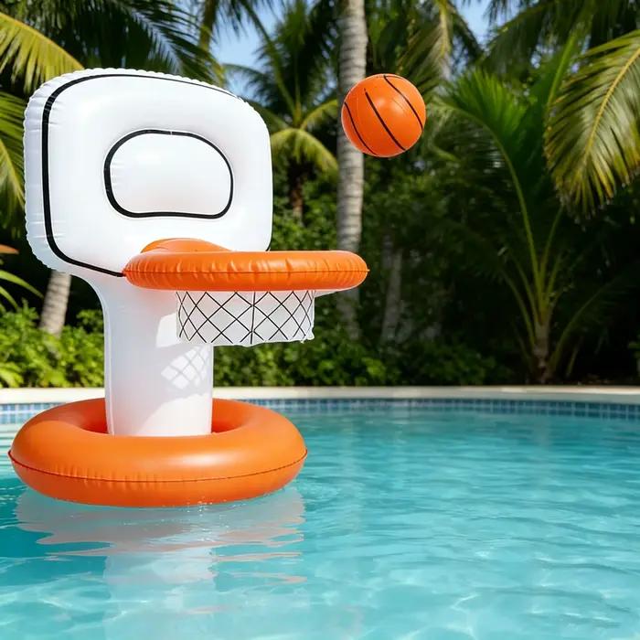 Jeu de lancer de paniers de basket gonflables - Jouet aquatique interactif pour fêtes, jeu créatif, équipement sportif d'extérieur
