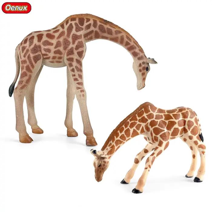 Oenux Zoo afrique Animal sauvage girafe Simulation modèle figurines d'action PVC éducatif mignon jouet pour les enfants