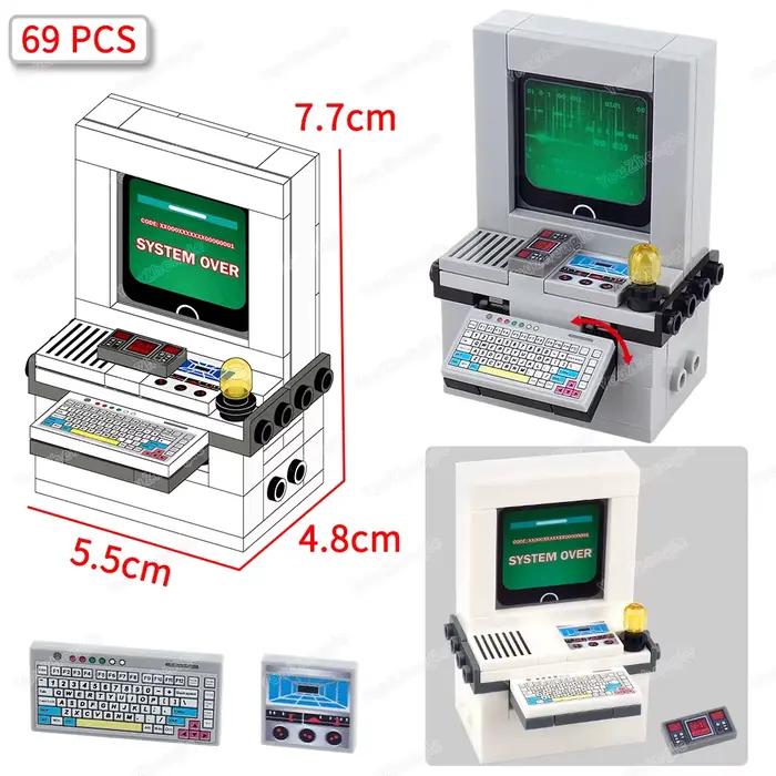 Modèle de terminal informatique à assembler en blocs MOC