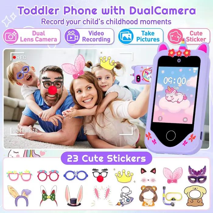 Téléphone jouet éducatif à écran tactile de 2