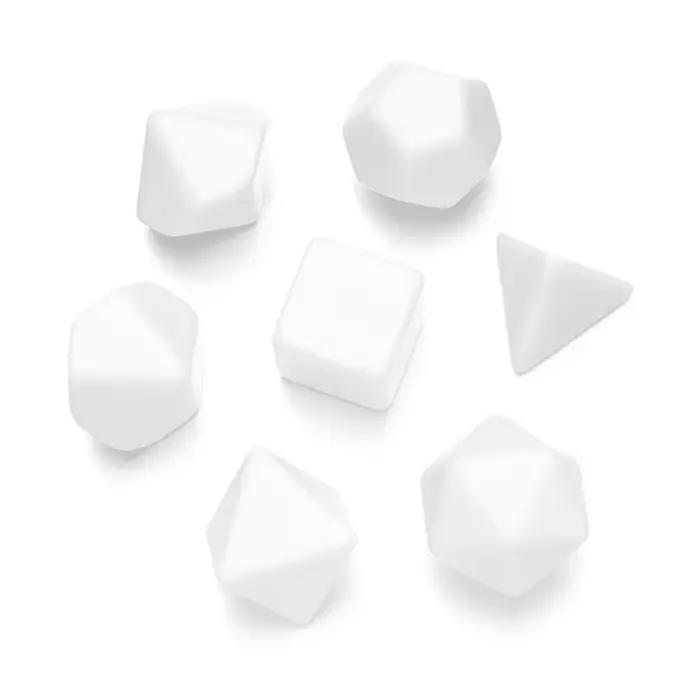 7 pièces/ensemble de dés vierges pour accessoires de jeu de société DIY