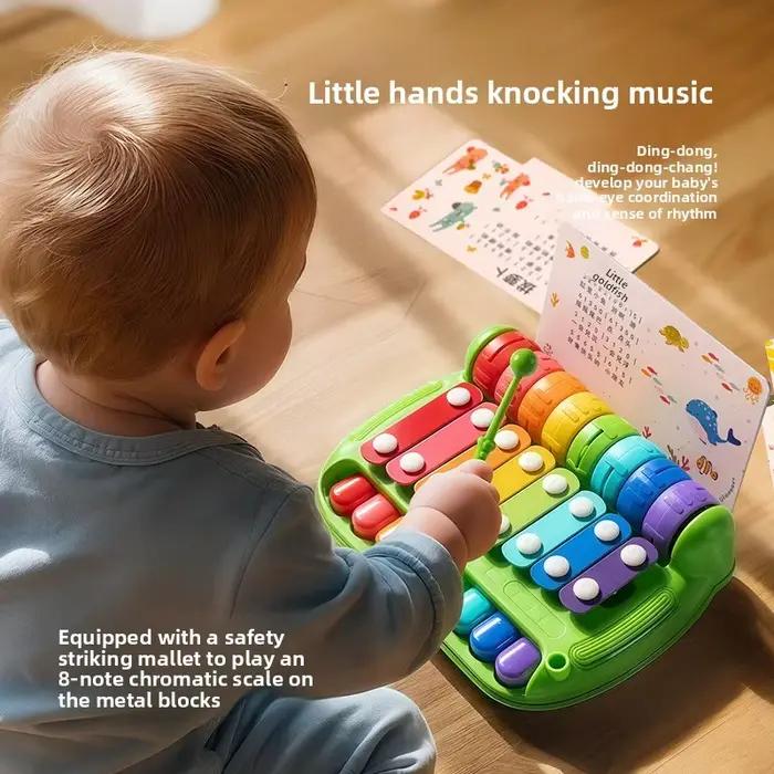Jouet pour bébé, piano 2 en 1, piano à main à huit tons, jouet pour bébé, instrument de musique