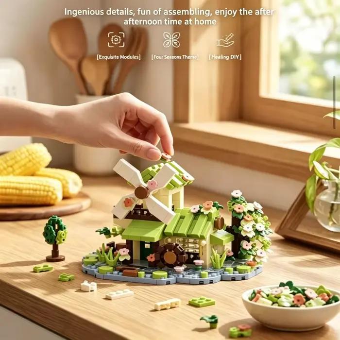 Ensemble de blocs de construction Four Seasons Cottage