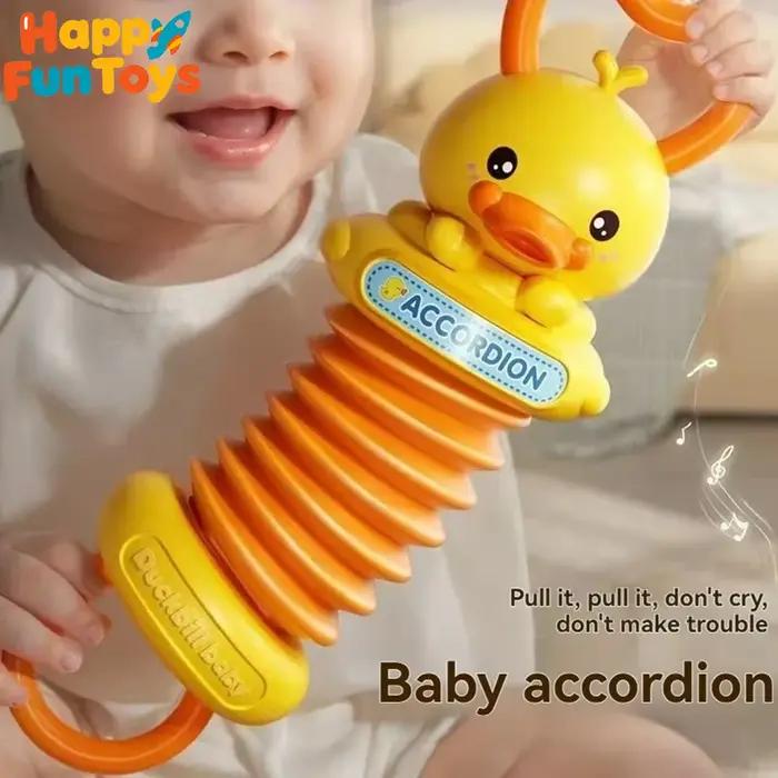 Jouet accordéon créatif pour enfants, dessin animé, Instrument éducatif précoce, développement du cerveau, Portable, léger, pour voyage, cadeau d'anniversaire