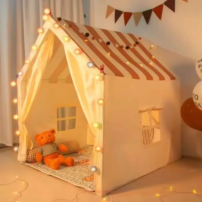 Tente de jeu intérieure et extérieure pour tout-petits blanche ou noire grande espace de jeu pour enfants refuge d'imagination pour les parties de jeu et les nuits d'observation des étoiles