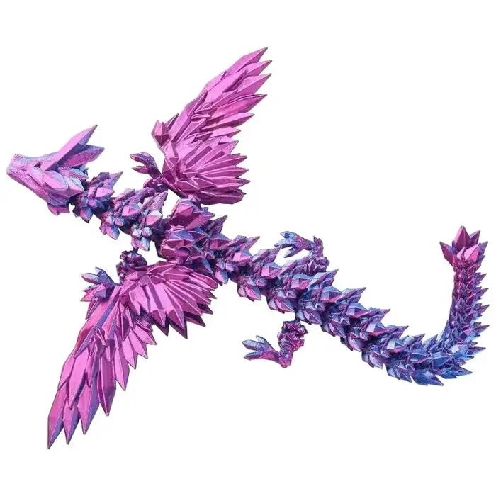 15cm 3D imprimé avec ailes mobiles Dragon Joint mobile Fidget jouet rotatif articulé bureau ornement