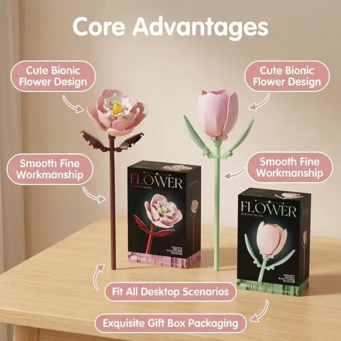 Blocs de construction de bouquets de fleurs DIY