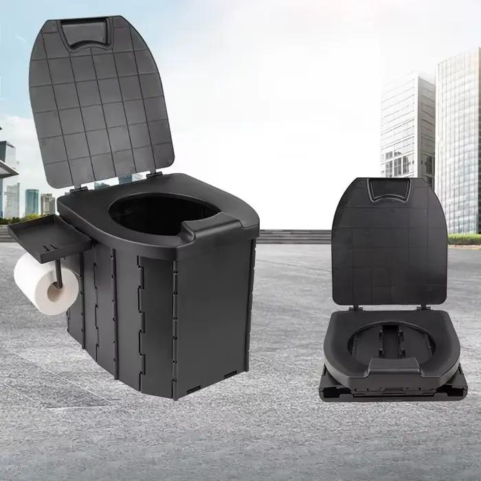 Toilettes portables pliantes avec couvercle