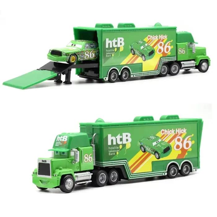 Coffret de jouets de voitures et camions en métal Disney Pixar Cars 1/43, Lightning McQueen, King Cruz, Mike, Uncle, modèle en métal, cadeau du Nouvel An pour garçons et filles