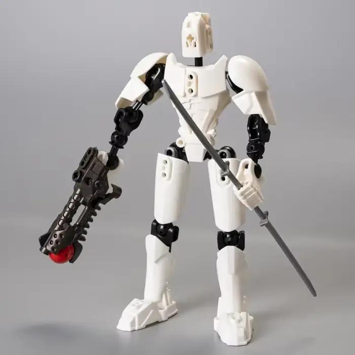Bricolage MOC multi-articulation mobile biochimique Kanohi squelette jouet pour enfants Robot armure polyvalente poupée guerrier pour cadeaux