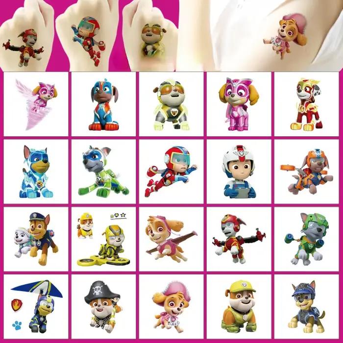 Autocollants de tatouage Paw Patrol imperméables