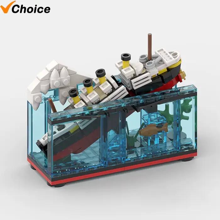 Titanic Sank Ship modèle Break in Half MOC blocs de construction briques bateau Kit construcriton ensembles cadeau adultes enfants affichage assembler