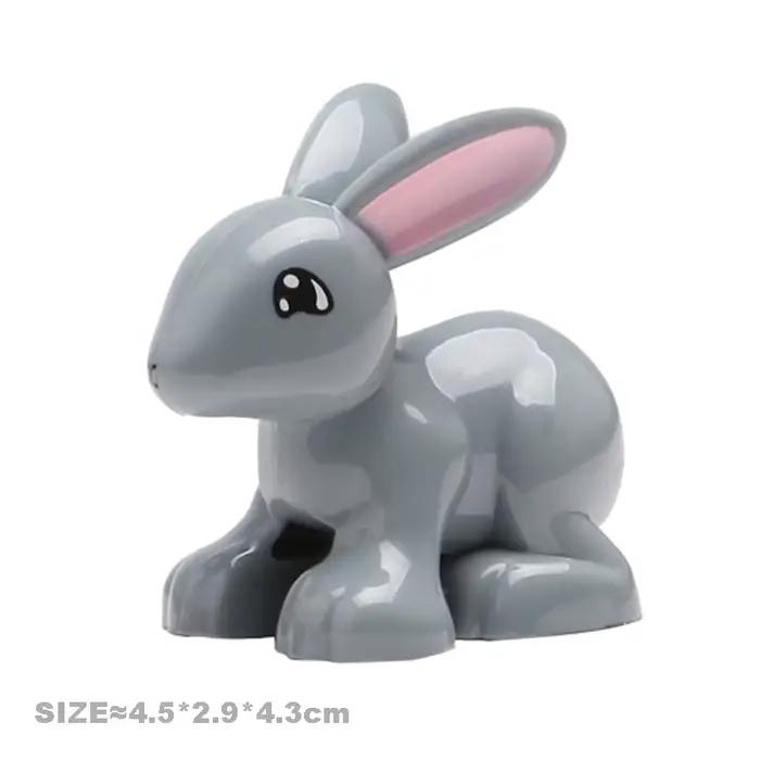 Jouets d'animaux de la ferme en plastique ABS pour enfants blocs de construction compatibles avec Lego et Duplo pour apprentissage créatif et éveil sensoriel