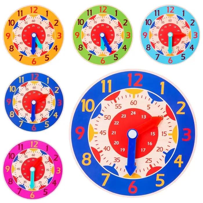Horloge en bois Montessori pour enfants