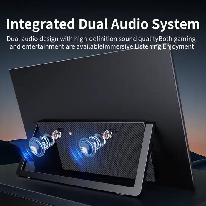 HGFRTEE moniteur de jeu Portable 18.5 pouces 1080P 16:09 120Hz 100% sRGB 300Cd/m2 écran de voyage pour MacBook ordinateur Portable consoles de jeux