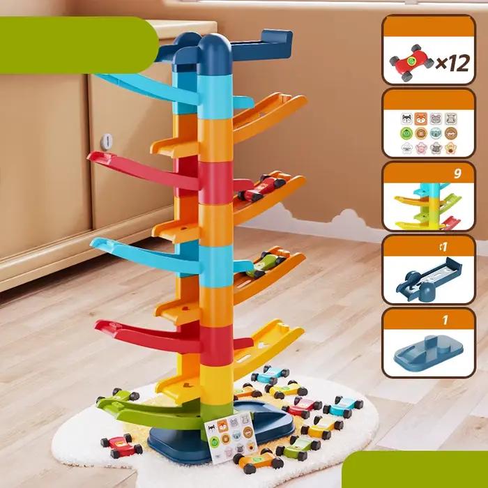 Jeux pour enfants piste coulissante voiture 2 à 5 ans jouet à inertie multicouche dessin animé Puzzle toboggan