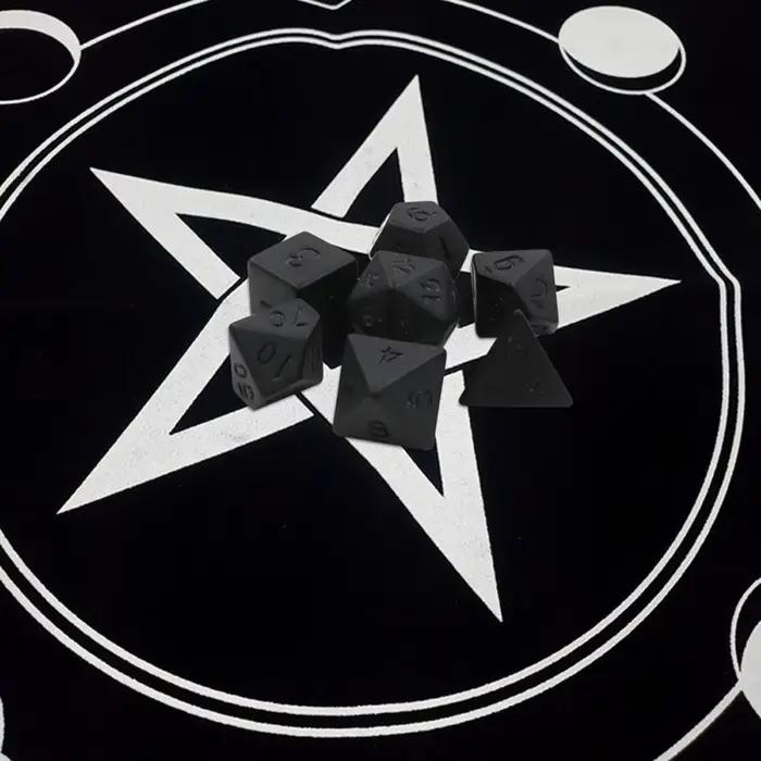 Kit de jeu de rôle familial, jeu de dés numériques de personnalité, ensemble de dés RPG noirs pour jeux de plateau et activités éducatives