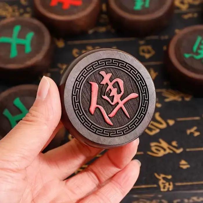Jeu d'échecs professionnel en bois d'ébène