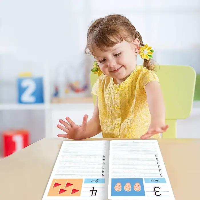 Cahier d'exercices d'écriture multi-géniques anglais. Convient pour la pratique de l'écriture manuscrite dans l'école maternelle et la maternelle.