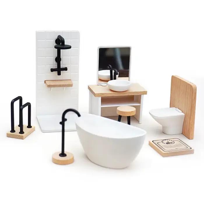 1/12 maison de poupée Simulation lavabo baignoire toilette modèle