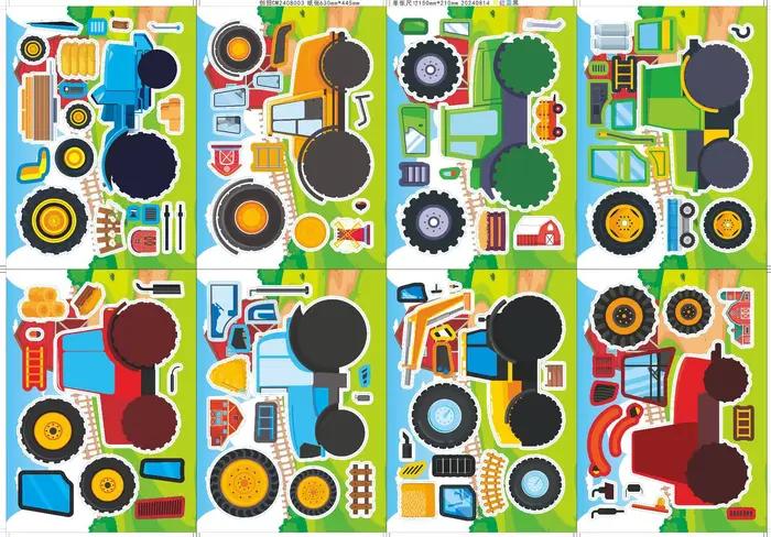 Autocollants de Puzzle pour tracteur agricole