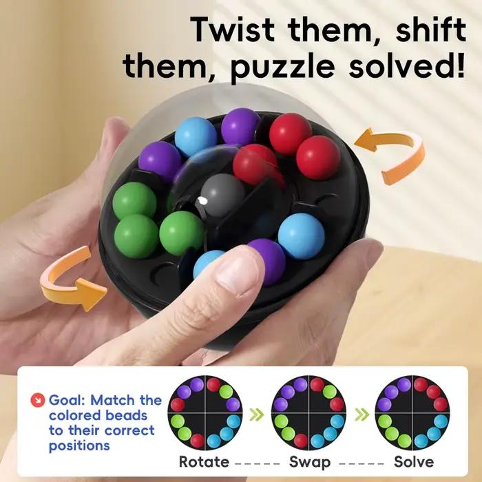 Boule de Puzzle Rotative Jouet Casse-Tête Puzzle 3D Apprentissage Spatial Pensée Logique Occasions Spéciales Enfants 3-6 Ans