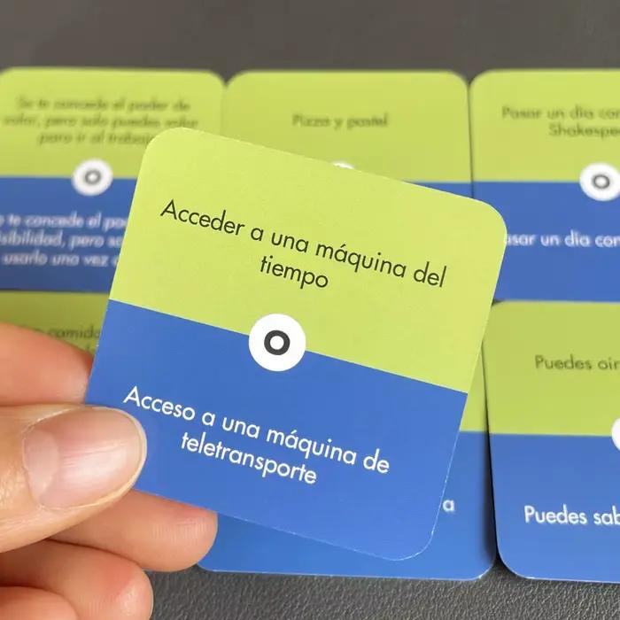 Cartes de jeu espagnoles de taille mini "Nom qui mot!" Jeu de cartes de réunion de famille, 50 pièces, jeu de Camping