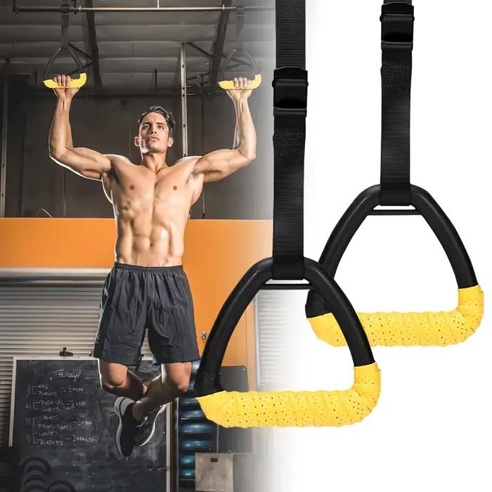 Ensemble d'anneaux de gymnastique avec sangles réglables de 1/2/3/4/5m pour l'entraînement au Suspension