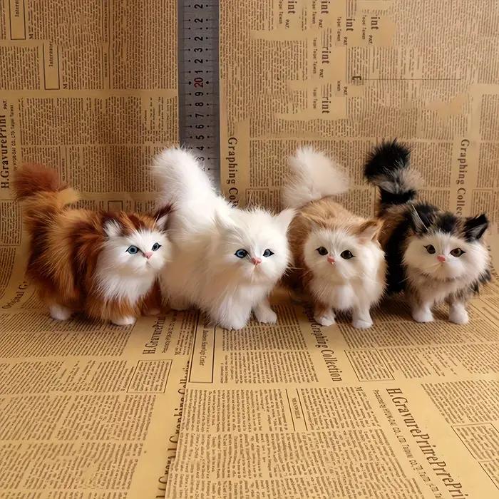 Jouet en peluche chat réaliste - Animal