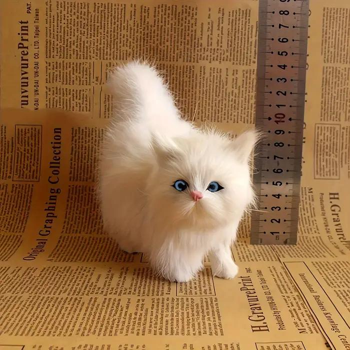 Jouet en peluche chat réaliste - Animal