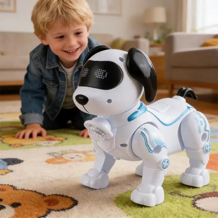 Robot RC pour enfants chien mécanique télécommandé jouet éducatif scientifique modèle à assembler ensemble électrique jouets pour garçons filles cadeau occasionnels
