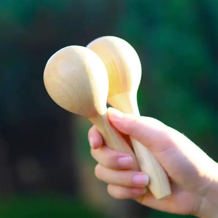 Maraca en bois, jouet musical, jouet d'éducation précoce pour enfants, instruments de percussion Orff