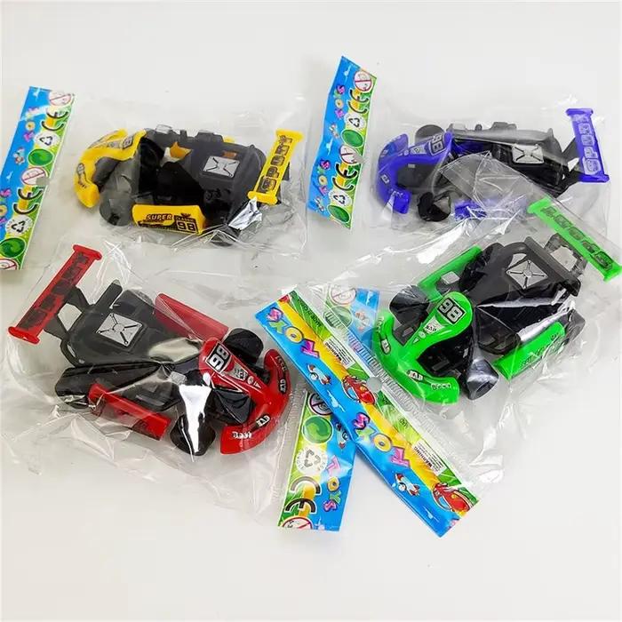Enfants cadeau quatre roues retirer voiture véhicule jouet coloré modèle de course Kart dessin animé