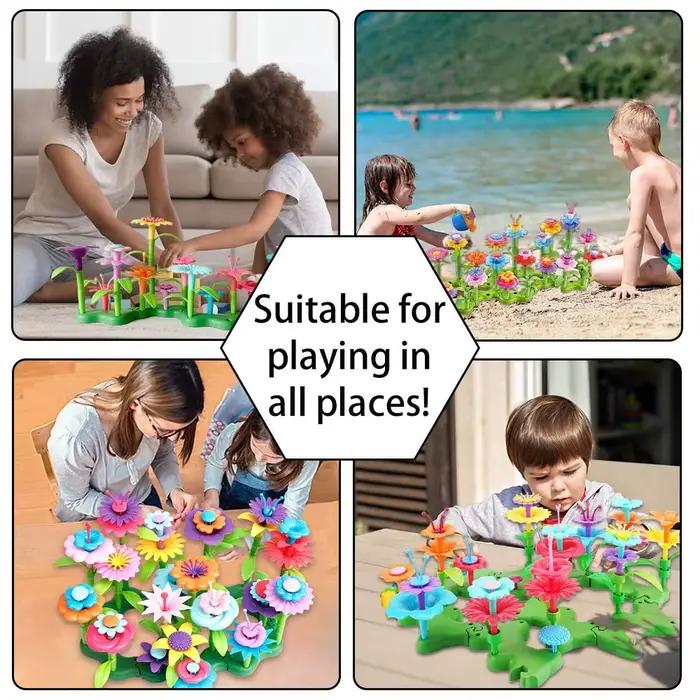 Jouets de construction de jardin de fleurs pour les filles