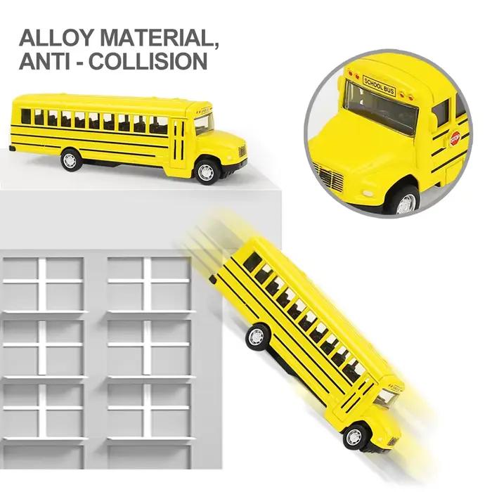 Jouets d'inertie de Bus scolaire en alliage de Simulation
